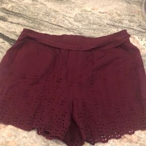 Loft maroon shorts